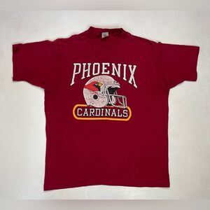 VINTAGE Phoenix Cardinals Graphic T-shirt Women Medium Red 80s 90s Single Stitch